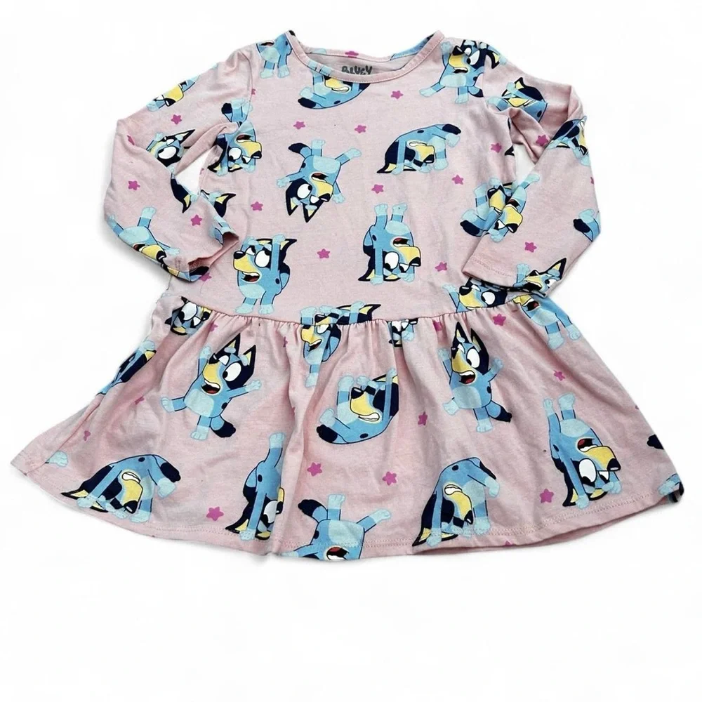 Disney adorable Pink and blue Bluey dress